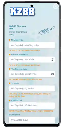 Đăng Ký KZ88